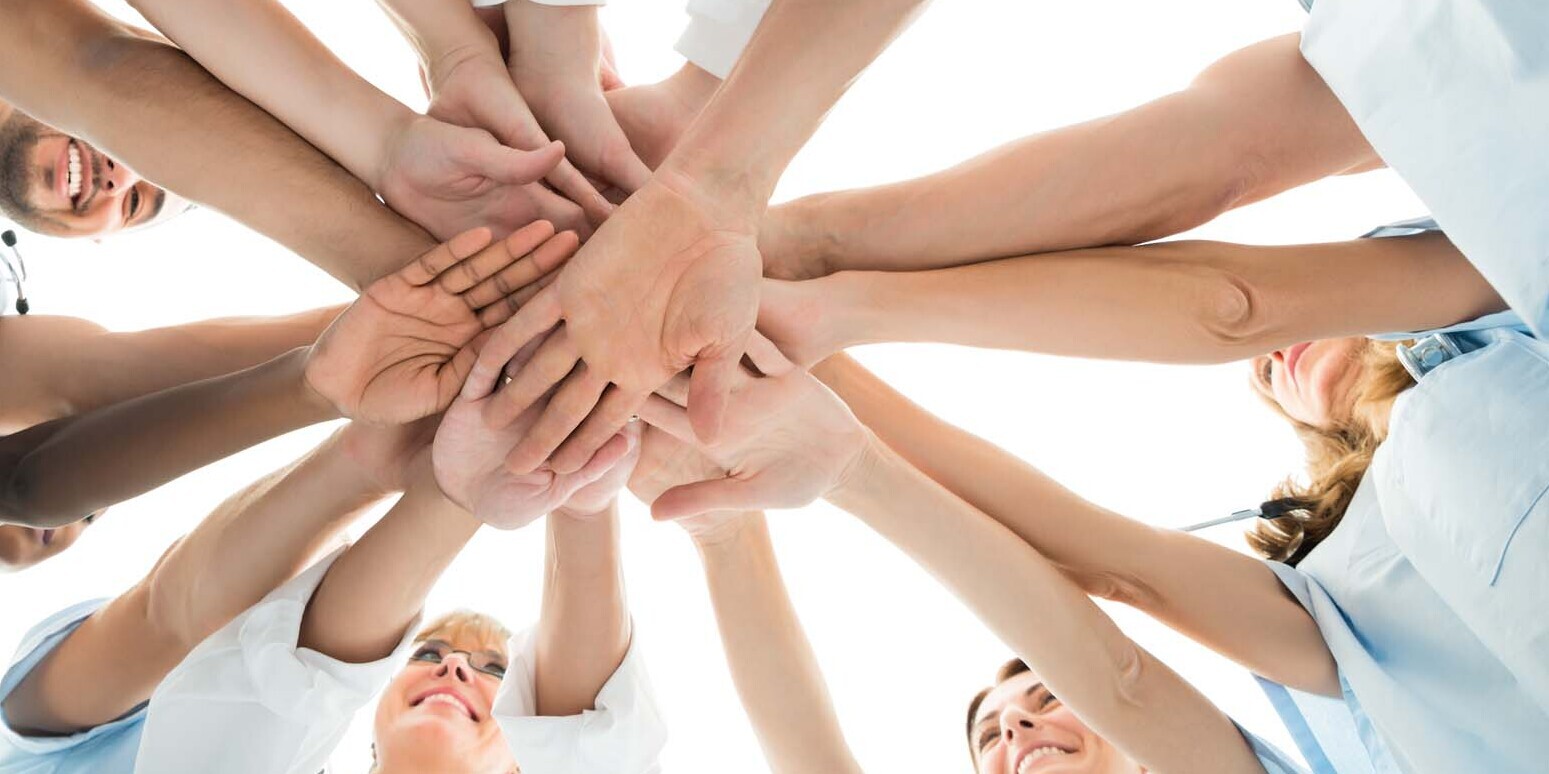 White Background, African Descent, Human Resources, Women, Men, Large Group Of People, Group Of People, Huddling, Stacking, Mature Adult, African Ethnicity, Multi-Ethnic Group, Meeting, Cooperation, Teamwork, Connection, Togetherness, Stack, Healthcare And Medicine, Surgeon, Doctor, Nurse, Dentist, People, Isolated